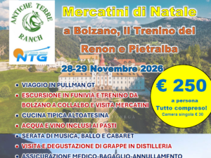 Mercatini di Natale a Bolzano, il Trenino del Renon e Pietralba con ANTICHE TERRE RANCH